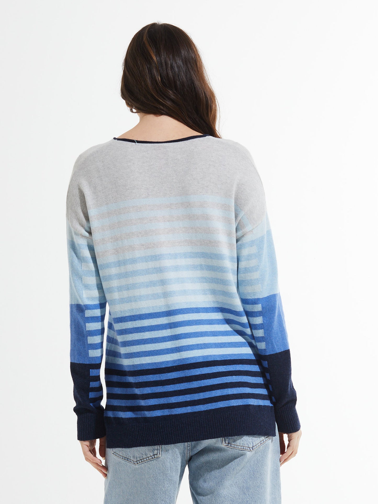 Vanessa Blue Striped Sweater