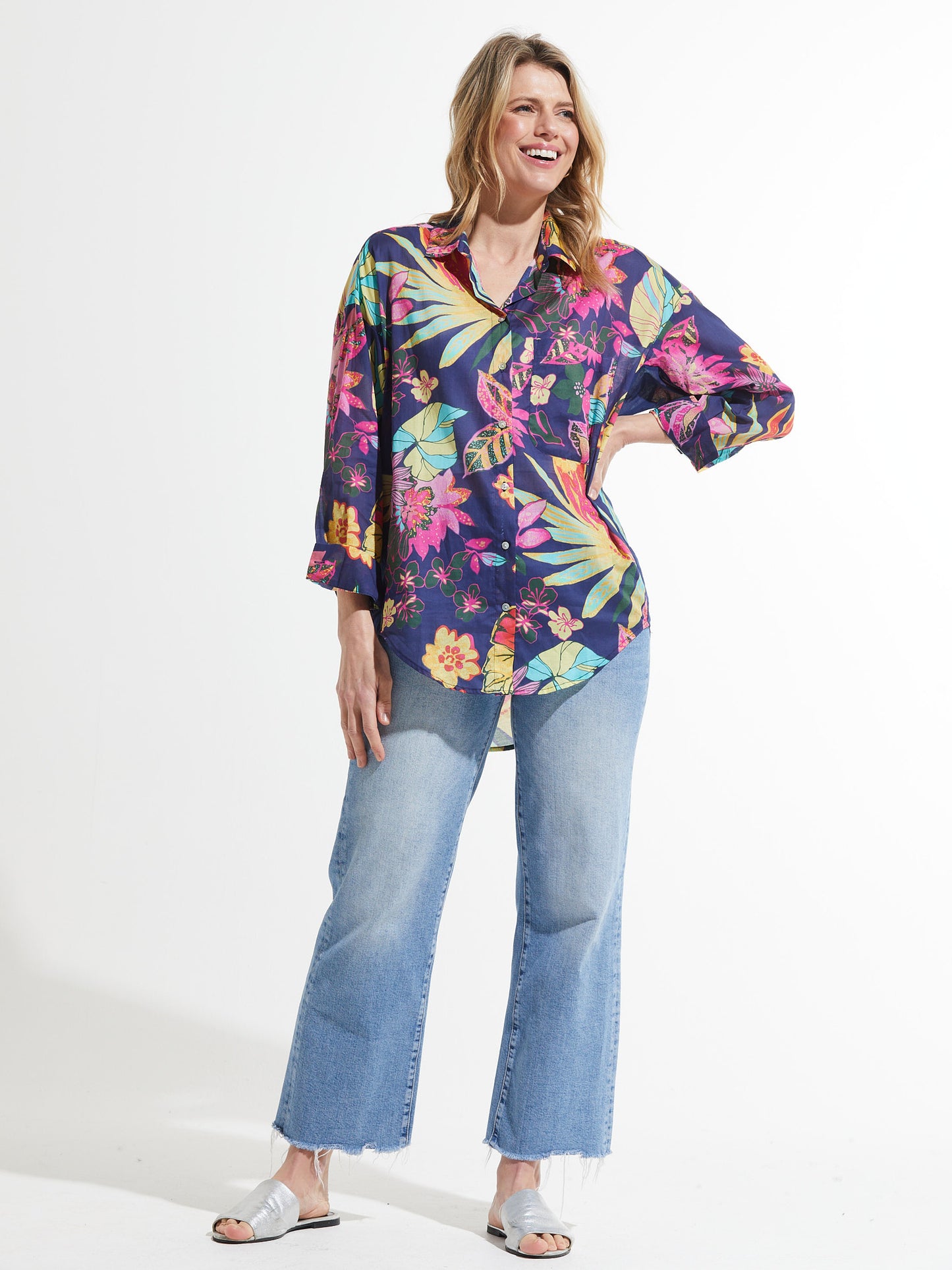 Water Party Cotton Voile Blouse