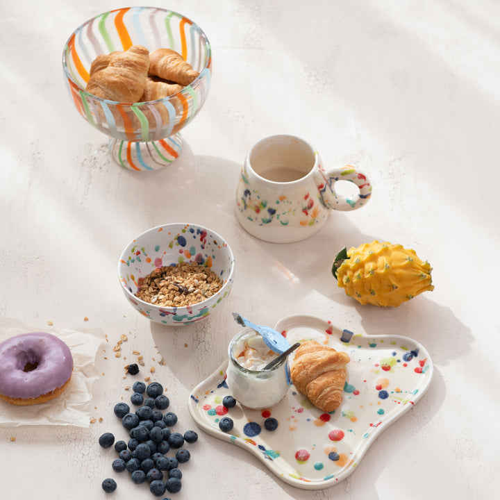 Multicolor Speckle Handmade Plate