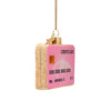 Pink Credit Card Glass Ornament