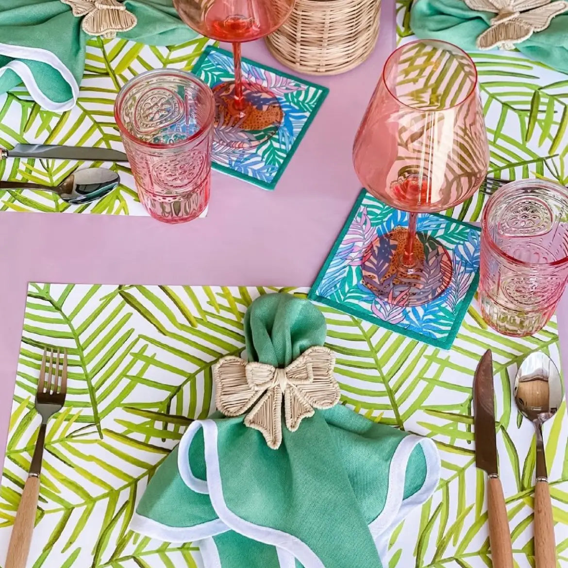 Rectangular Paper Placemats Set/24