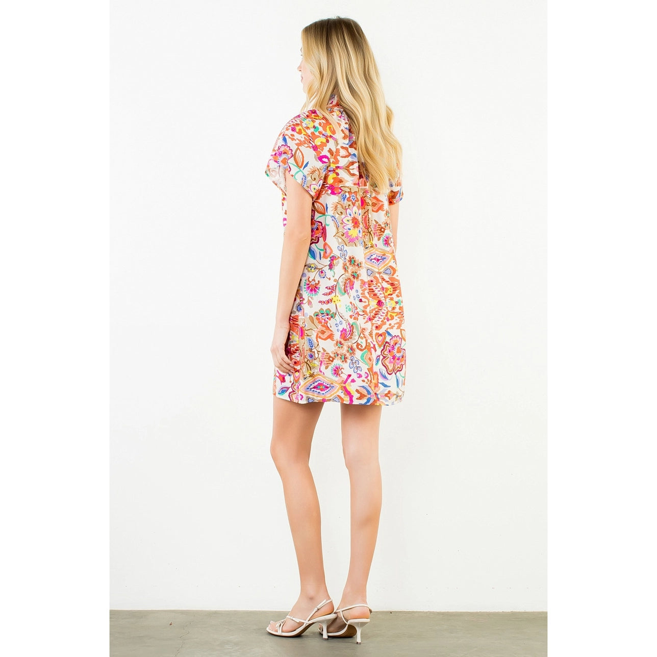 Allie Abstract Stripe Front Dress