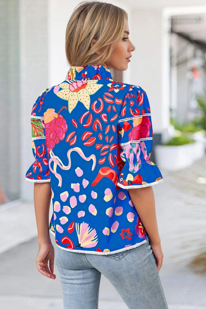 Isla Royal Blue Floral Top