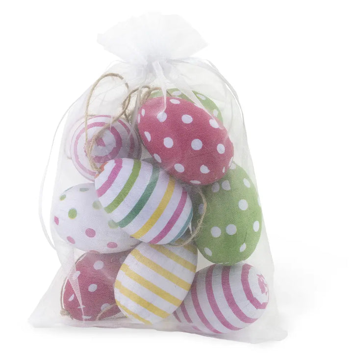 Dots & Stripes Papermache Eggs