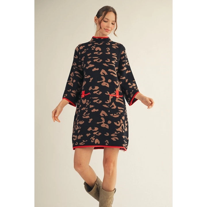 Liz Leopard Sweater Dress