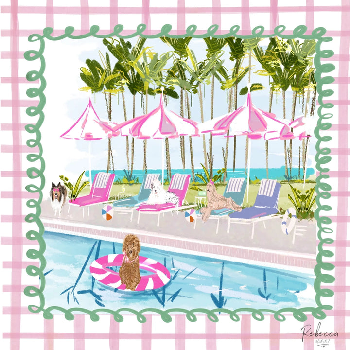 Rebecca Illustrated Mahjong Mat