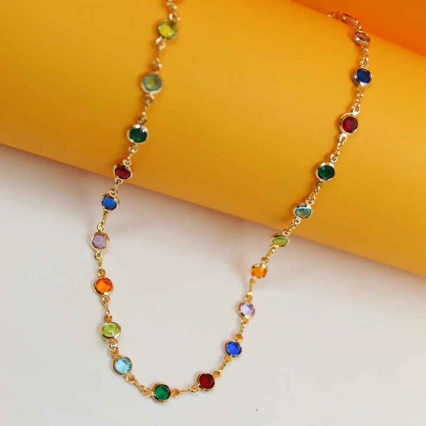 16" Stone Charm Necklace