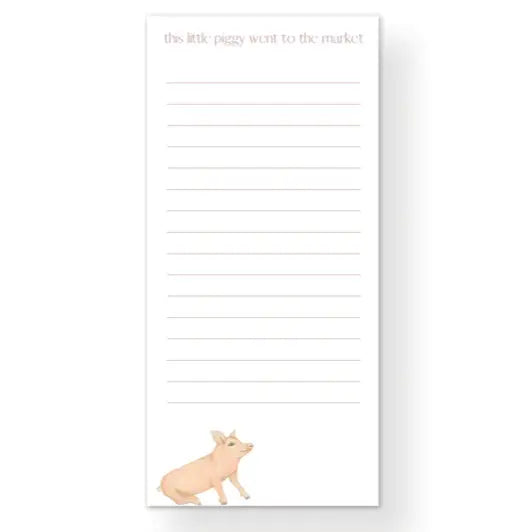 Little Piggy Went To Market List Pad