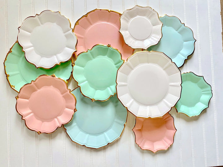 Solid Shaped Paper Plate Set/8
