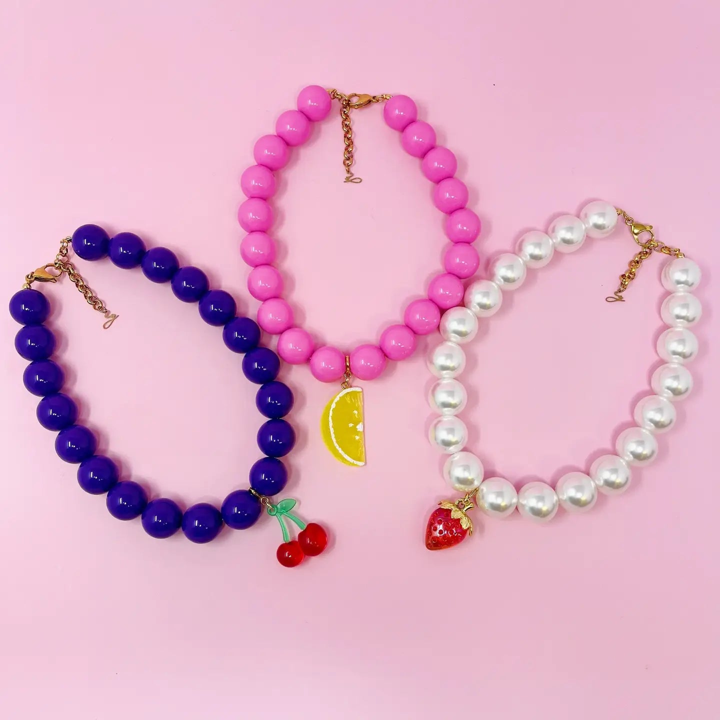 Colored Bobble Fruit Necklace