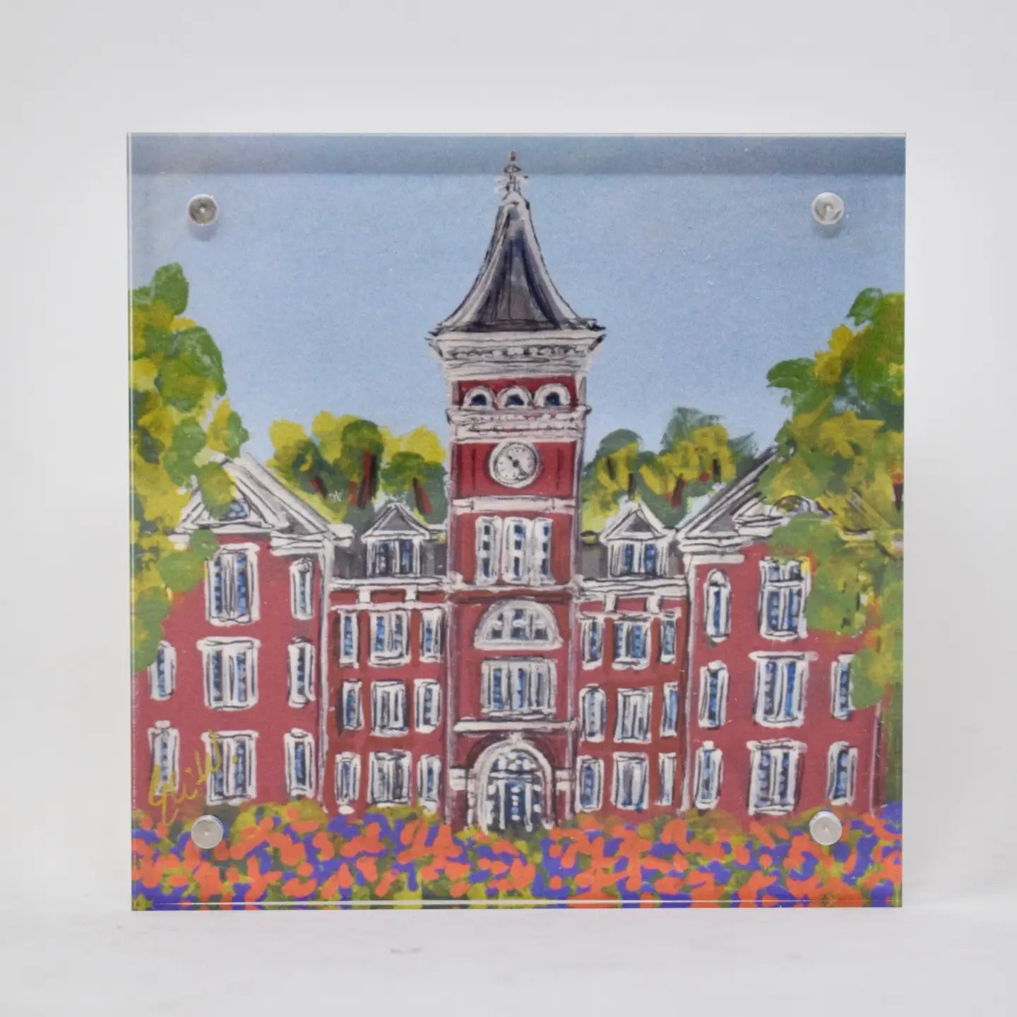 4 x 4 Collegiate Print in Acrylic Frame