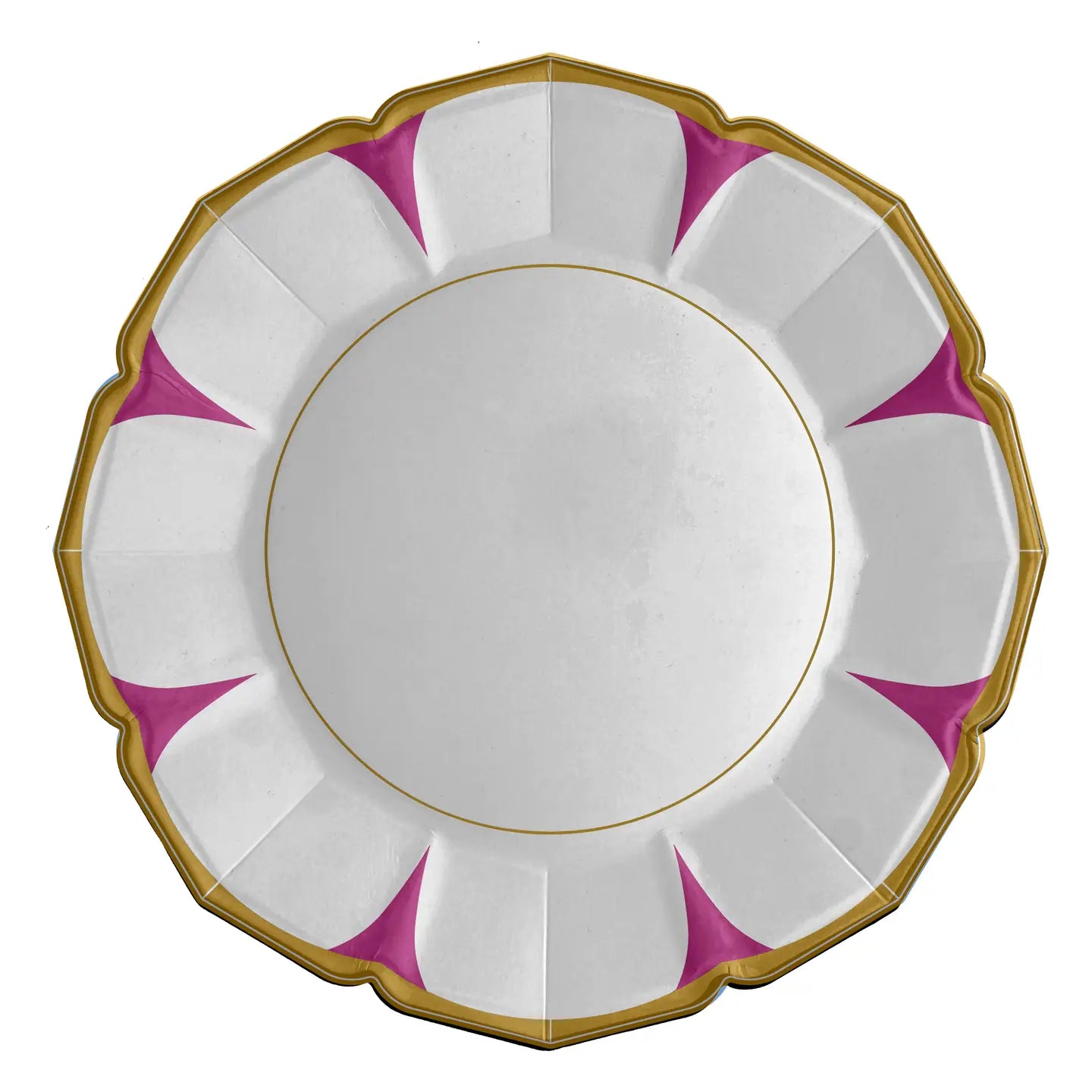 Hot Pink Daisy Paper Dinner Plates Set/8