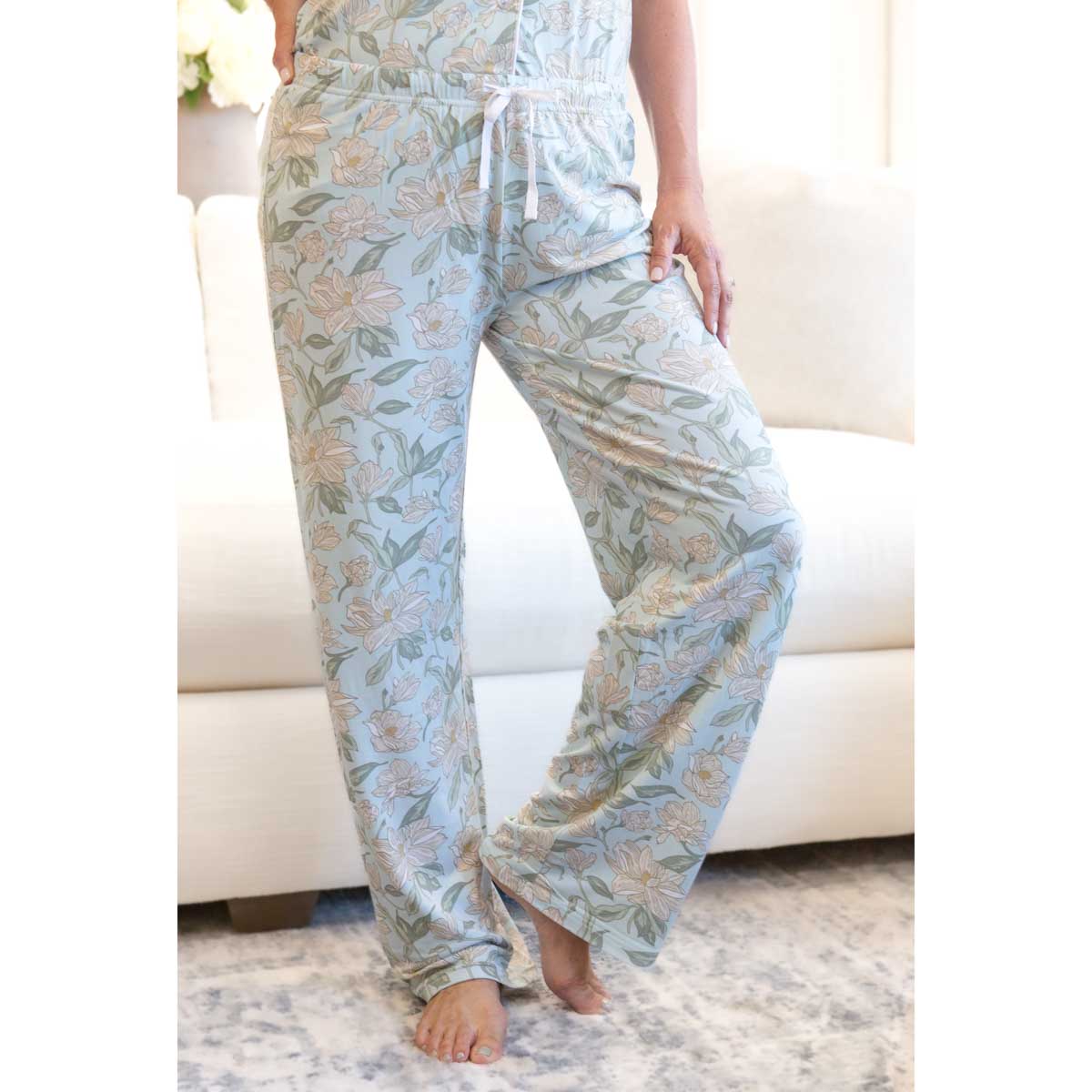 Pale Blue Magnolia Pajama Set