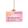 Pink Credit Card Glass Ornament