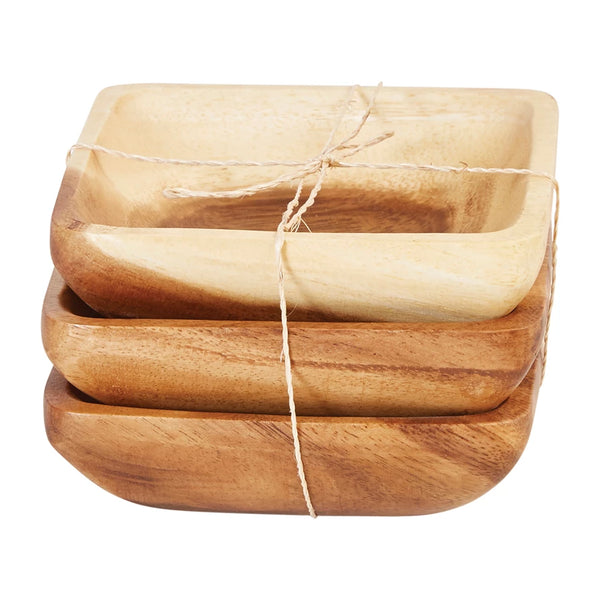 Square Acacia Wood Dish