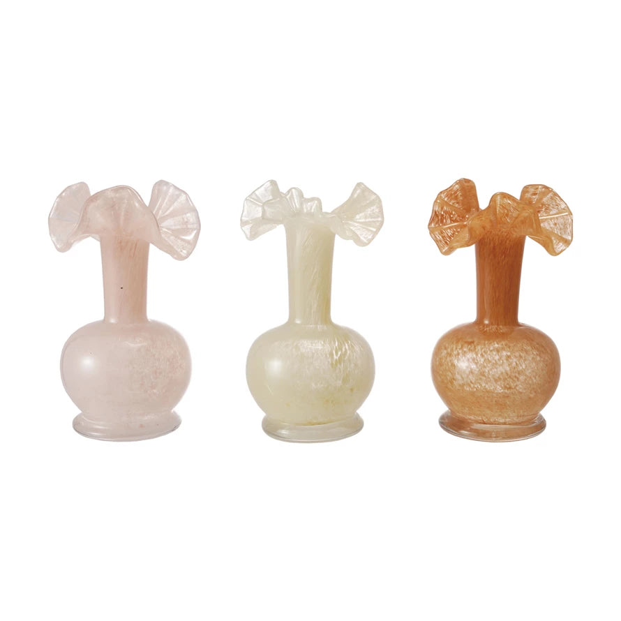 Ruffle Neck Bud Vase