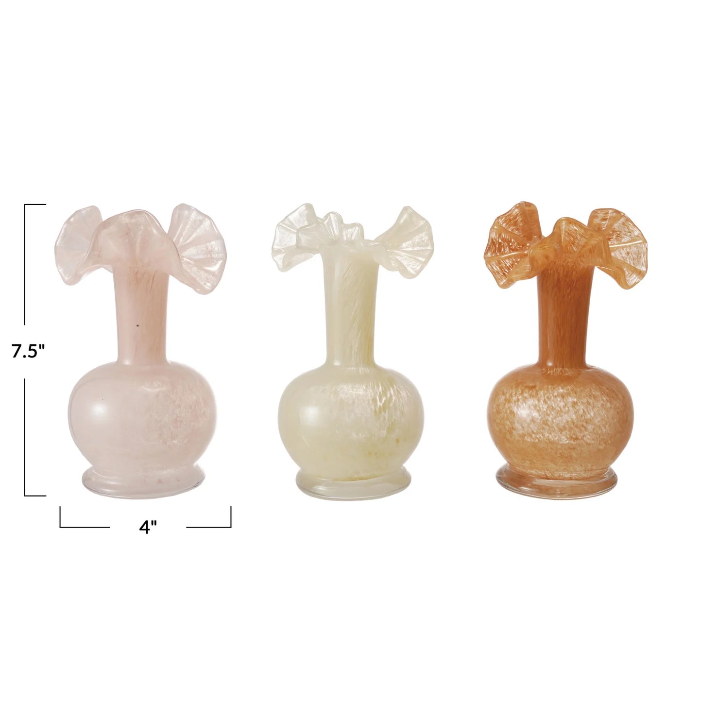 Ruffle Neck Bud Vase