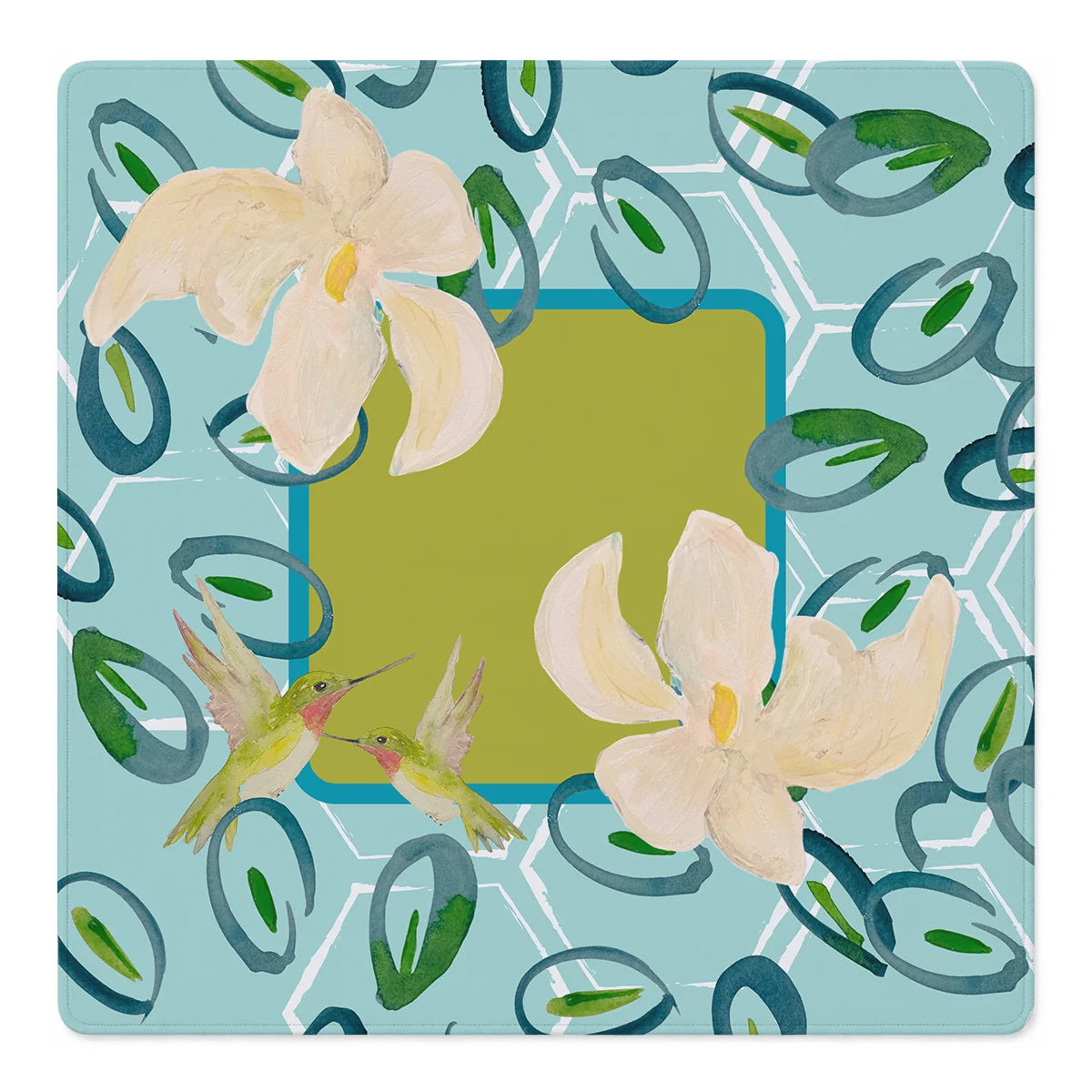 Hummingbirds & Magnolias Mahjong Mat