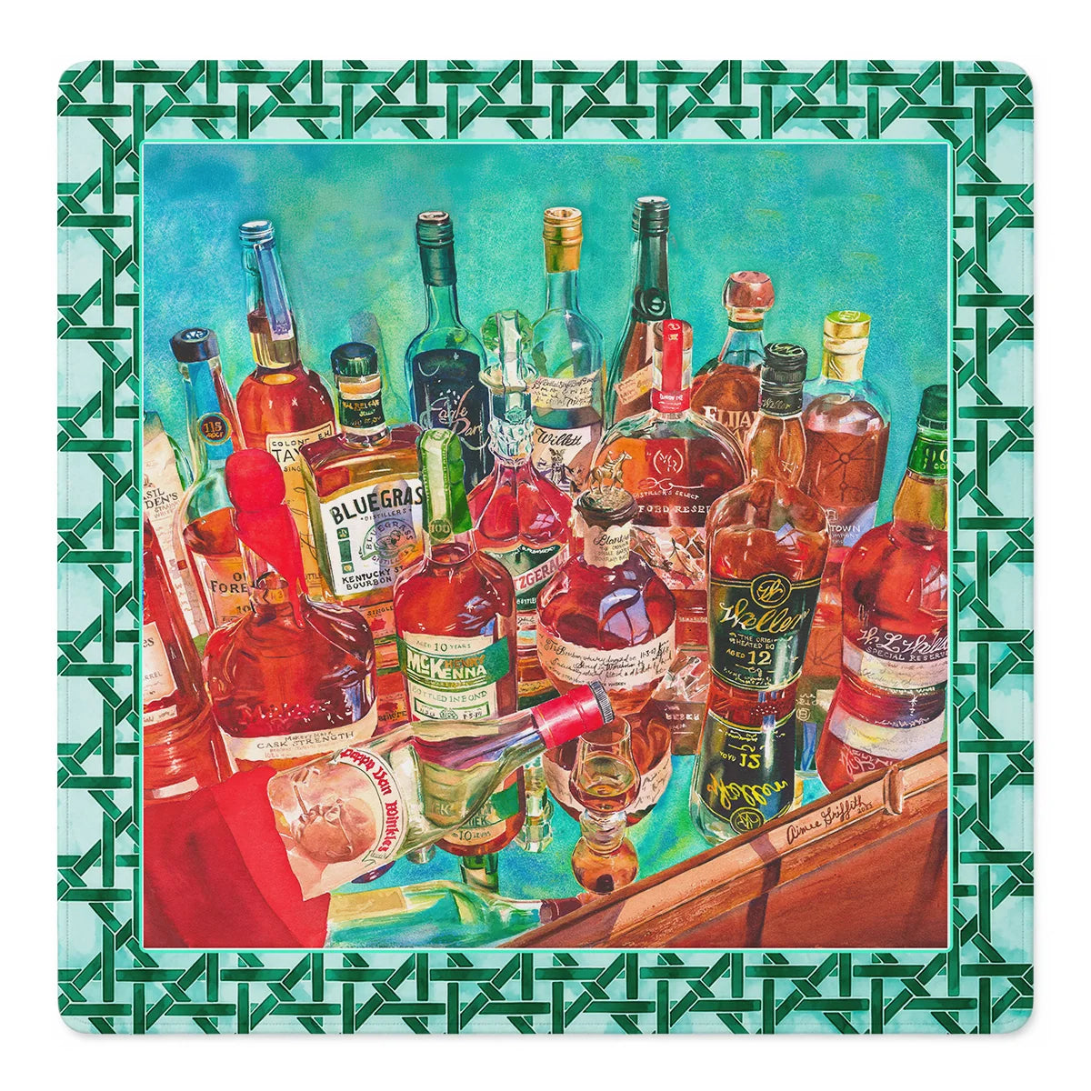 Bourbon on the Rocks Mahjong Mat