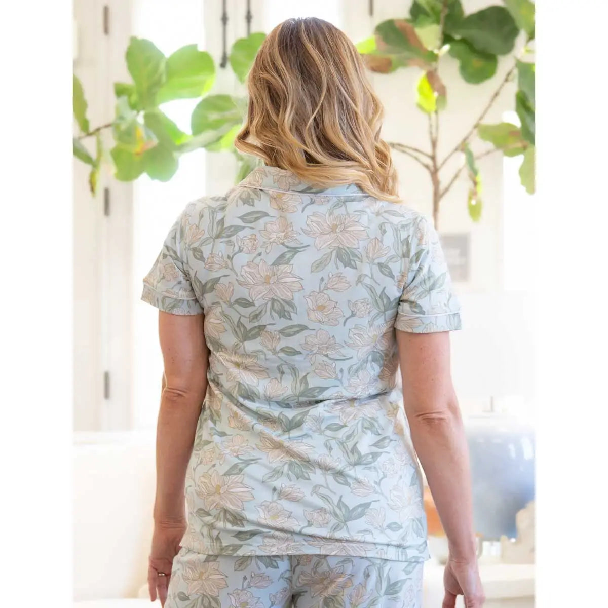 Pale Blue Magnolia Pajama Set