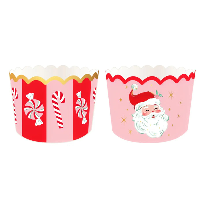 Pink & Red Santa Treat Cups Set/24