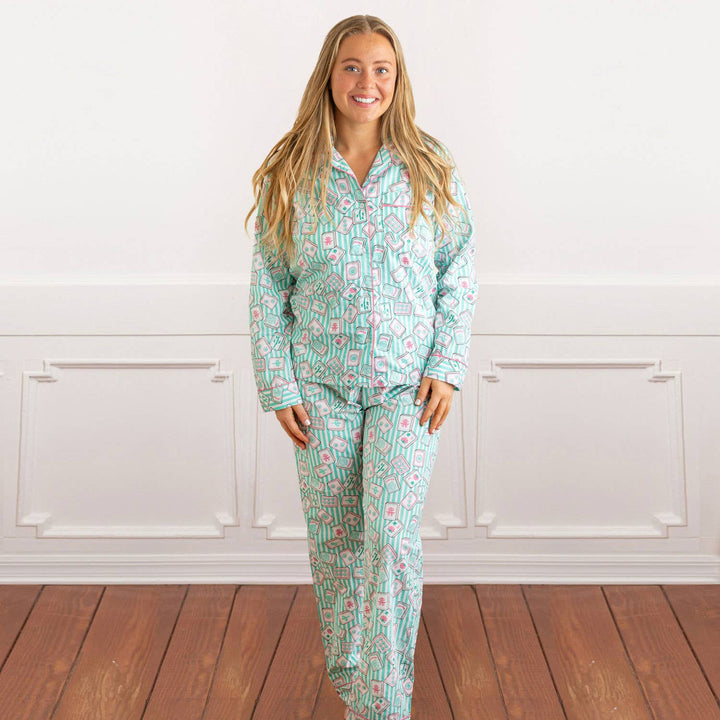 Mahjong Long Pajama Set
