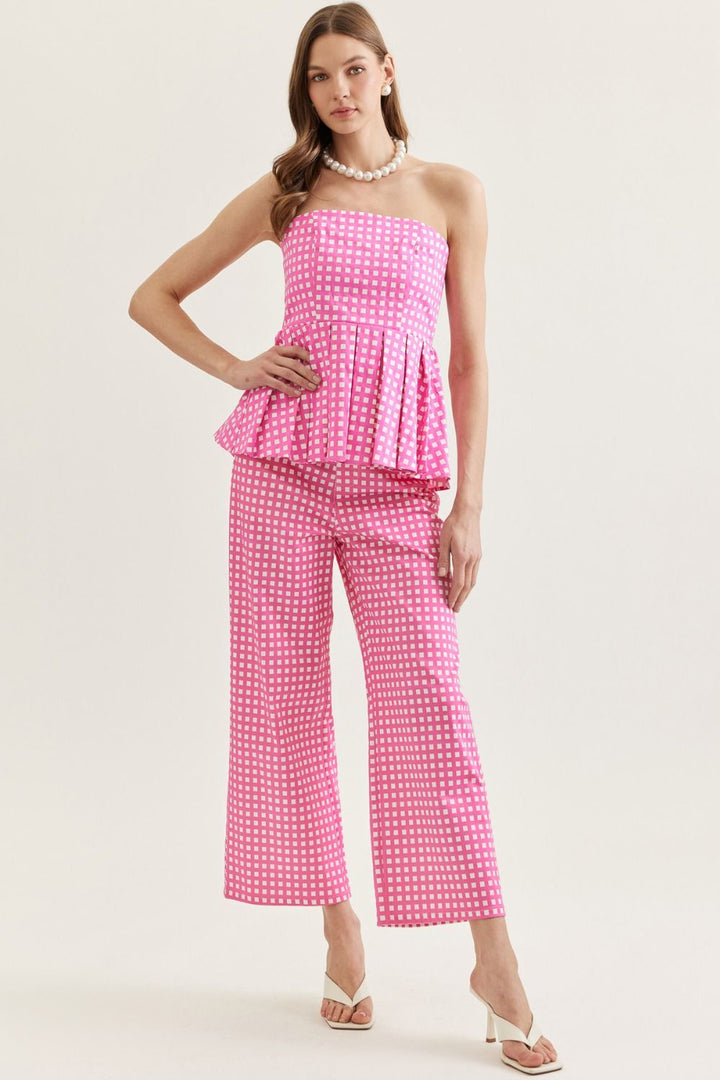 Rosalie Pink Gingham Pants