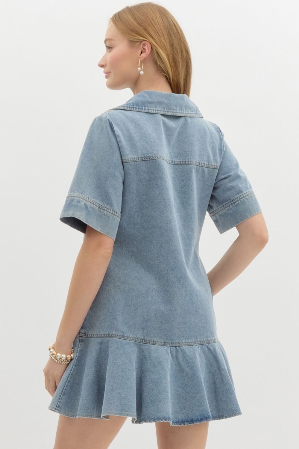 Farrah Denim Flare Hem Dress