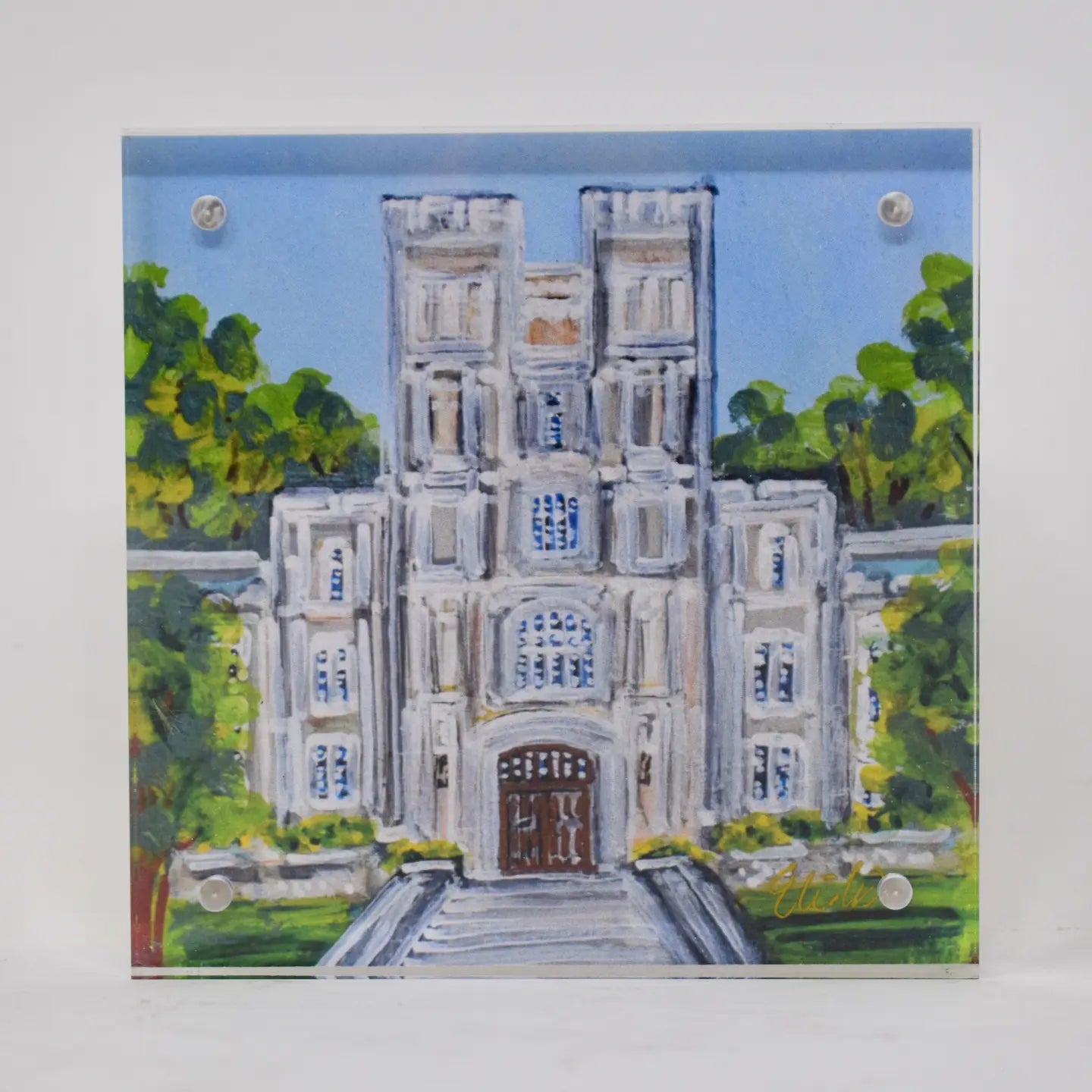 4 x 4 Collegiate Print in Acrylic Frame