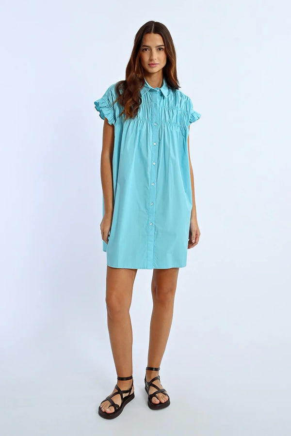 Sylvie Gathered Front Sleeveless Dress