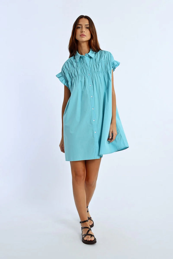 Sylvie Gathered Front Sleeveless Dress