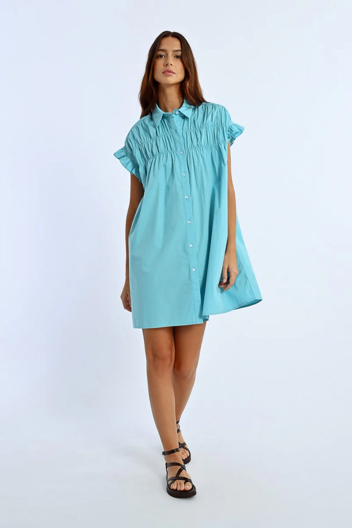 Sylvie Gathered Front Sleeveless Dress