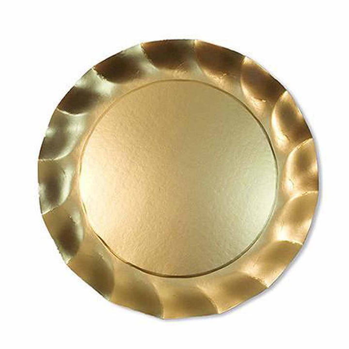 Satin Gold Wavy Salad Plate 8/PK