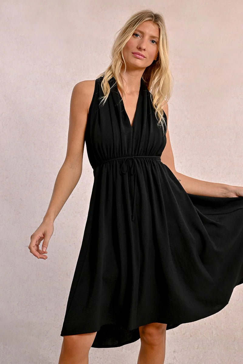 Mia High Low Black Dress