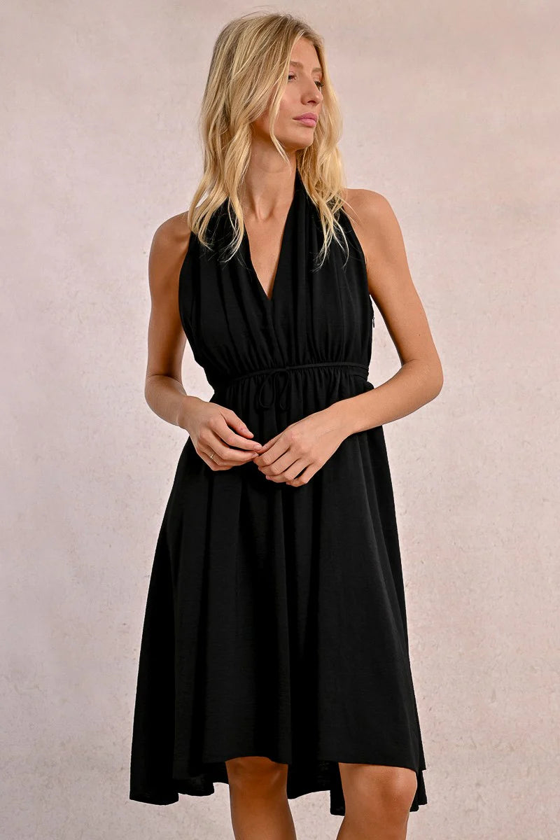 Mia High Low Black Dress