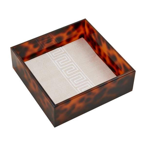 Tortoise Cocktail Napkin Holder Set