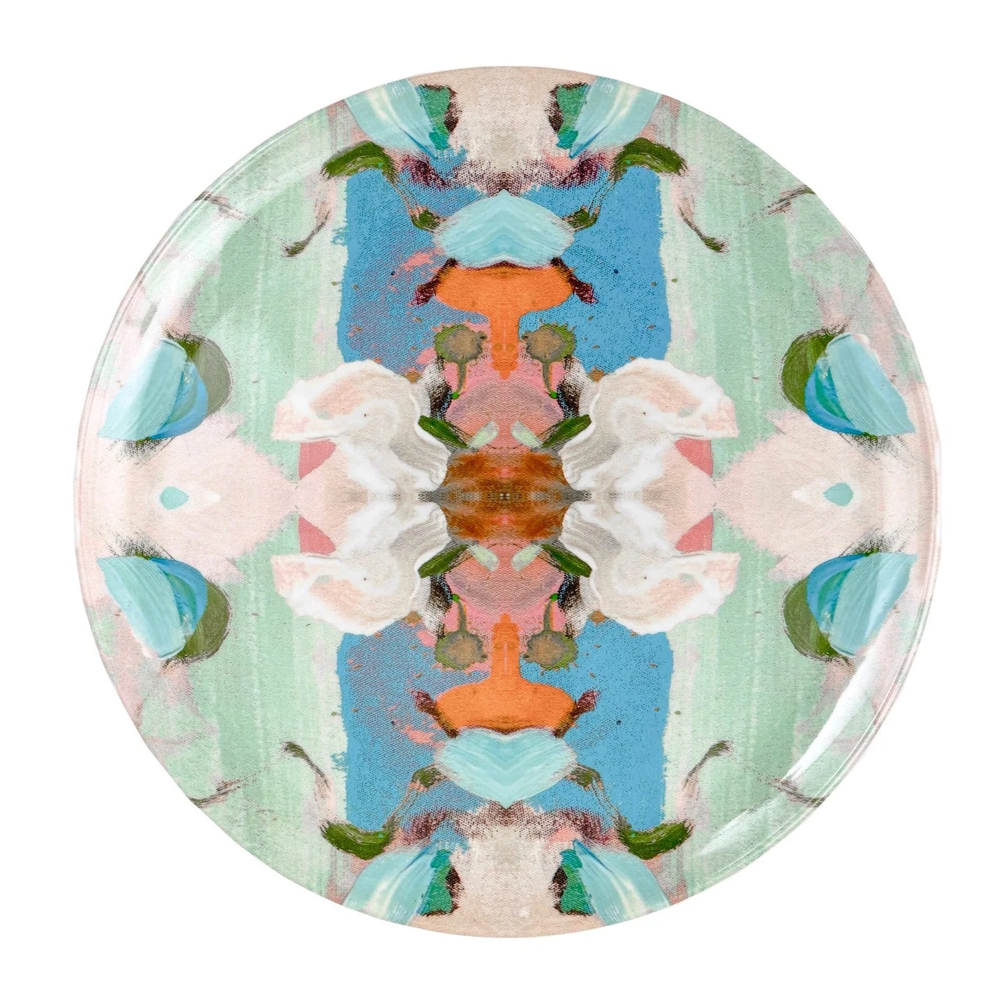 Set of 4 Abstract Melamine Plates