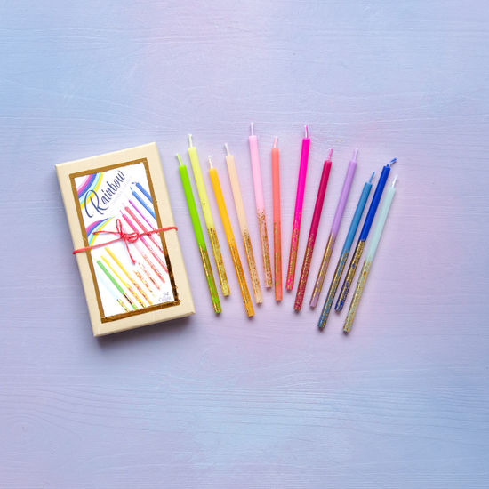 Rainbow Birthday Candles Set/24