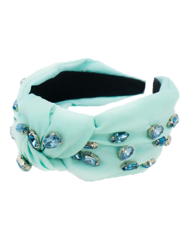 Jeweled Mint Headband