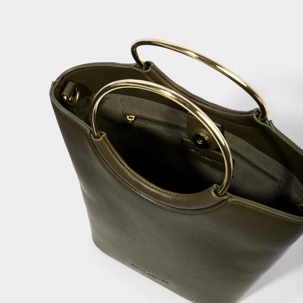 Hallie Hoop Round Handle Crossbody Bag