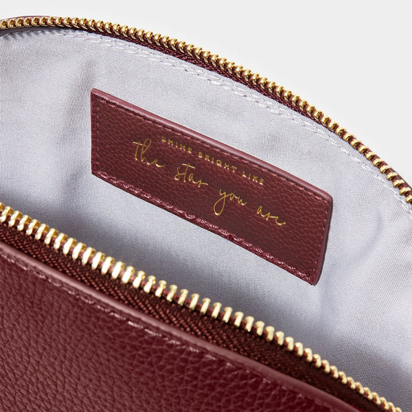 Plum Secret Message Cosmetic Bag