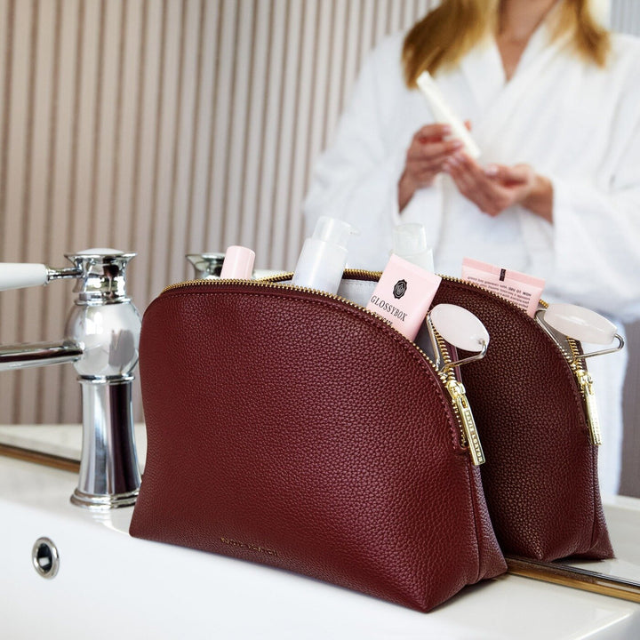 Plum Secret Message Cosmetic Bag