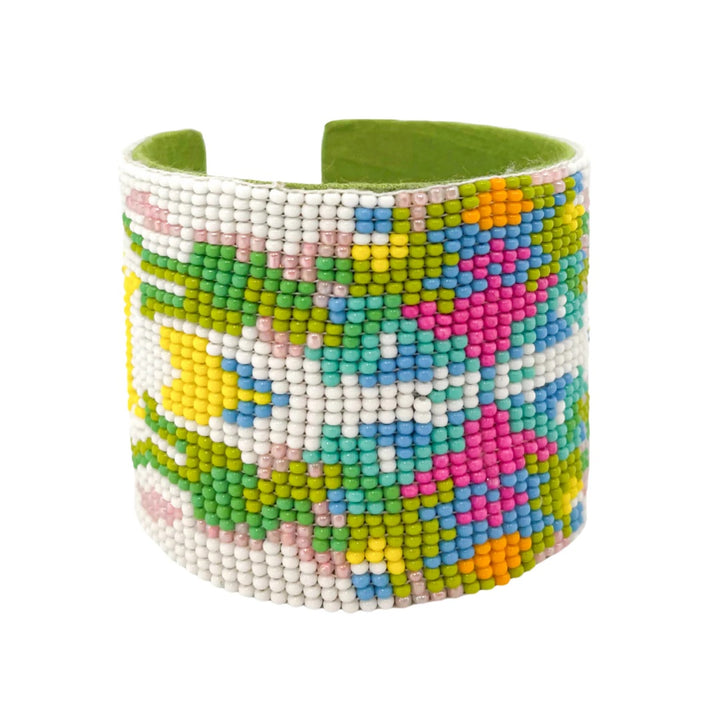 Pattern Beaded Cuff Bracelet