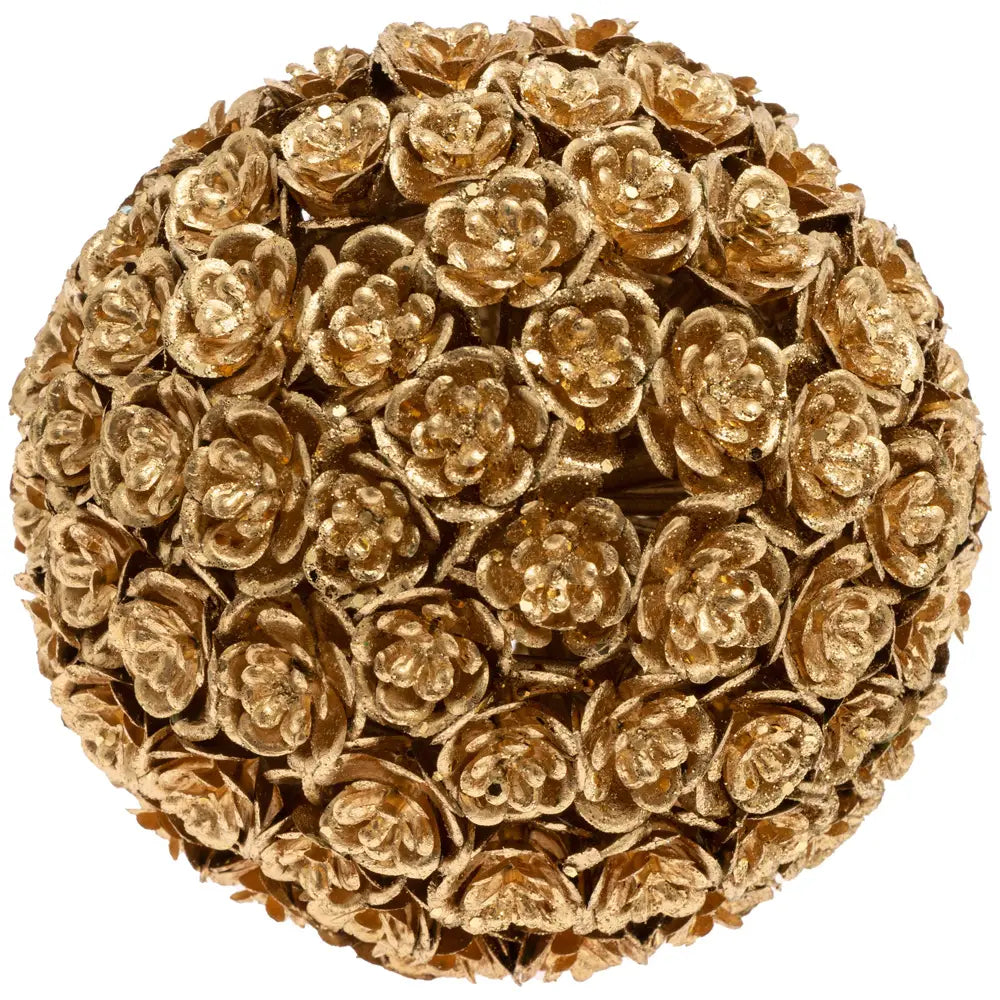 Gold Floral Decorative Ball