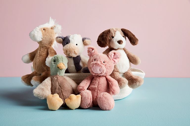 Farm Animal Plush Rattle
