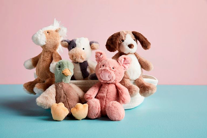 Farm Animal Plush Rattle