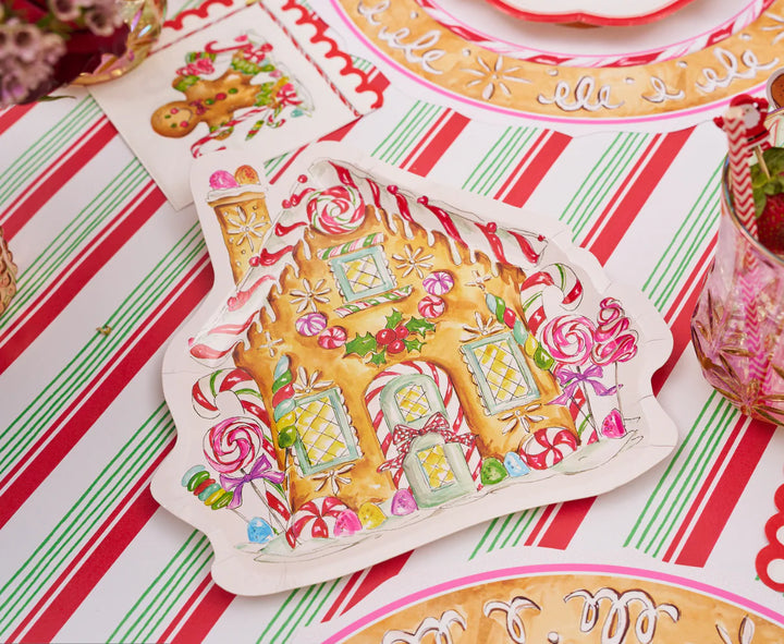 Die Cut Gingerbread Salad Plate 8/PK