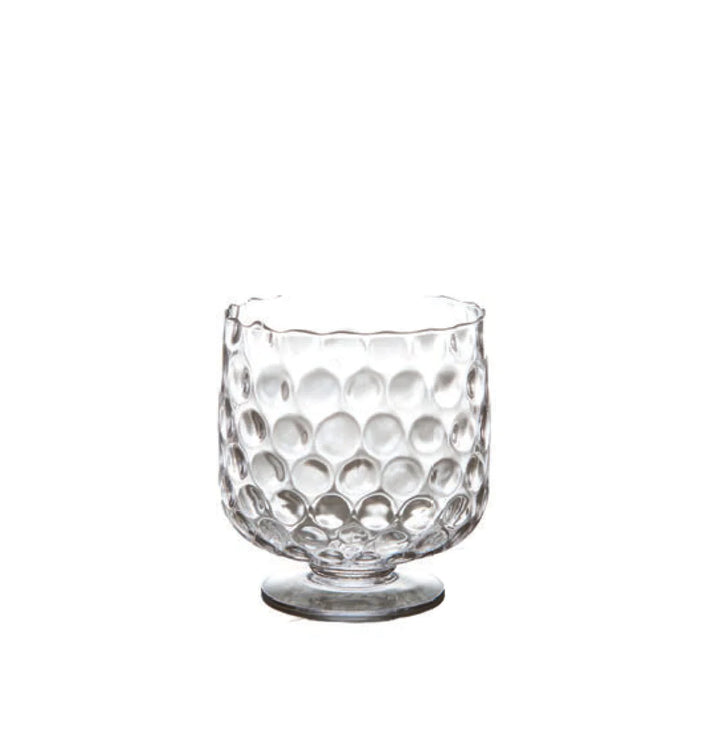 Small Clear Textured Glass Hurricane