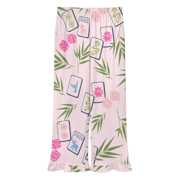 Mahjong Ruffled Pajama Pants
