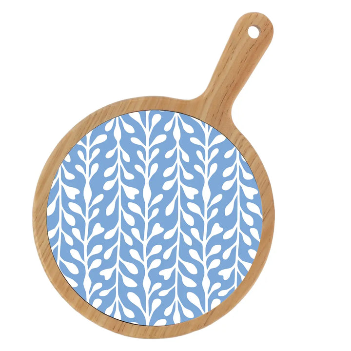 Blue Botanical Stripe Cheese Board